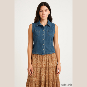 3/$10 Quizz Jeans Vintage Denim Sleeveless Vest